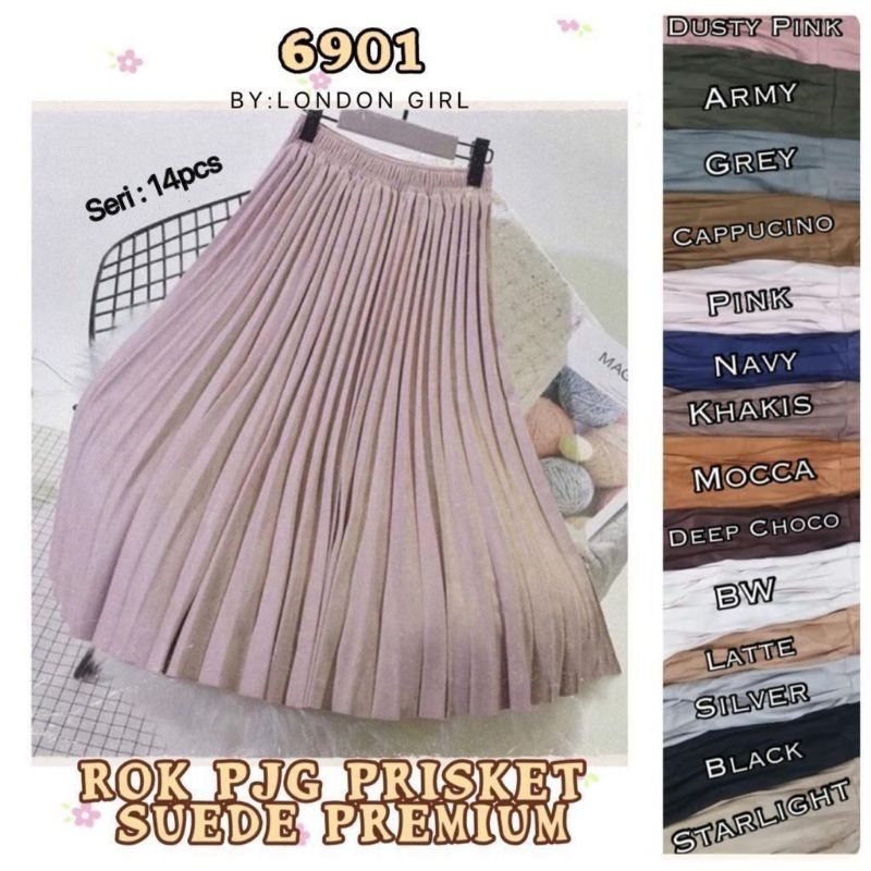 Rok Suede Import / Rok Plisket suede