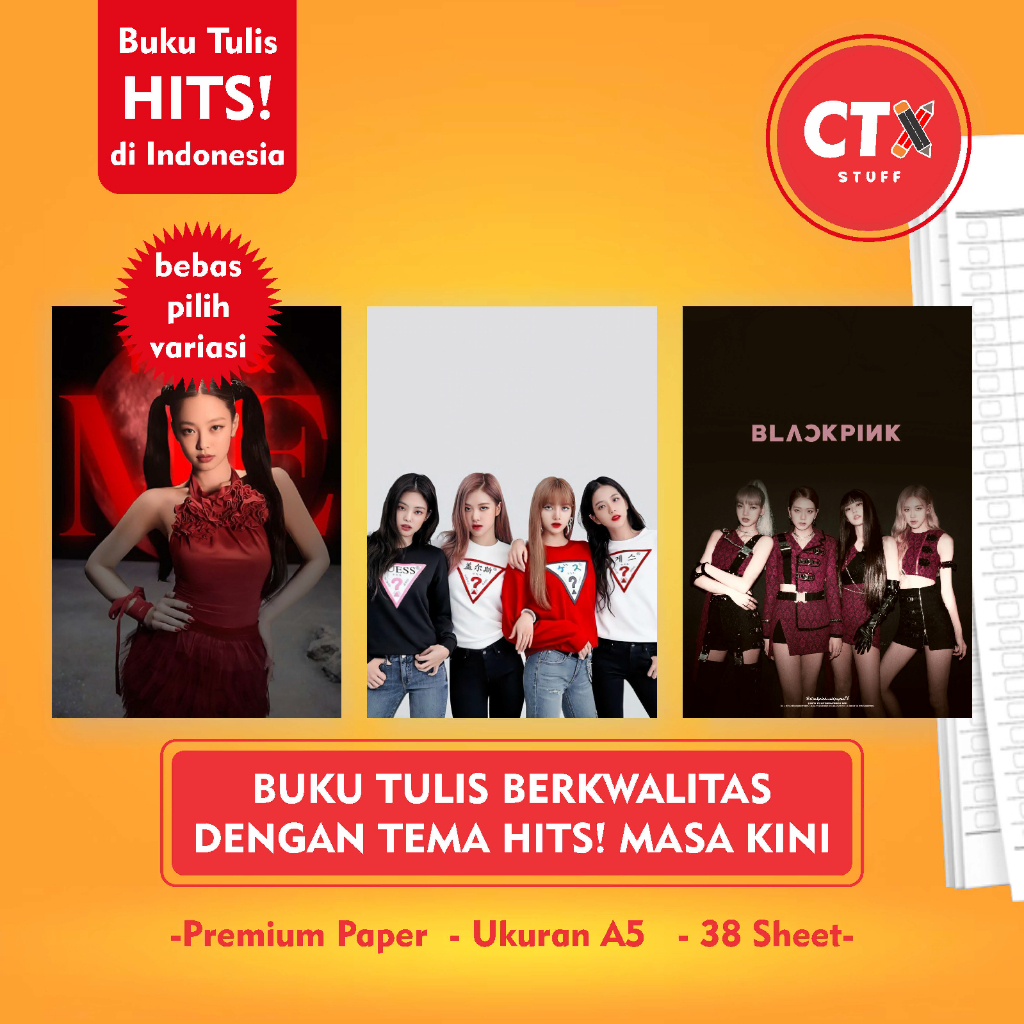 

BLACKPINK Buku Tulis Sekolah A5 CUSTOM Cover Buku Tulis KPOP