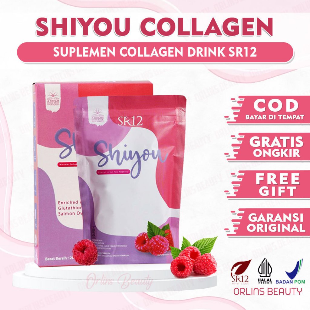 SHIYOU COLLAGEN SR12 - SUPLEMEN COLLAGEN DRINK PEMUTIH KULIT BADAN PENCERAH WAJAH GLUTHATIONE