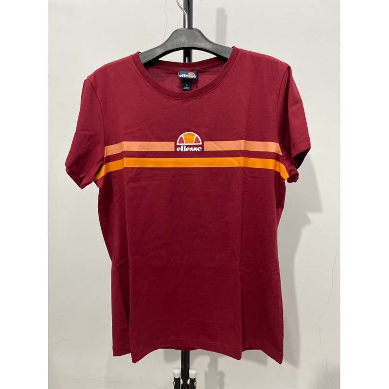 BAJU KAOS WANITA ELLESSE ELLWTS233RBB ALBA CROP TEE MAROON ORIGINAL