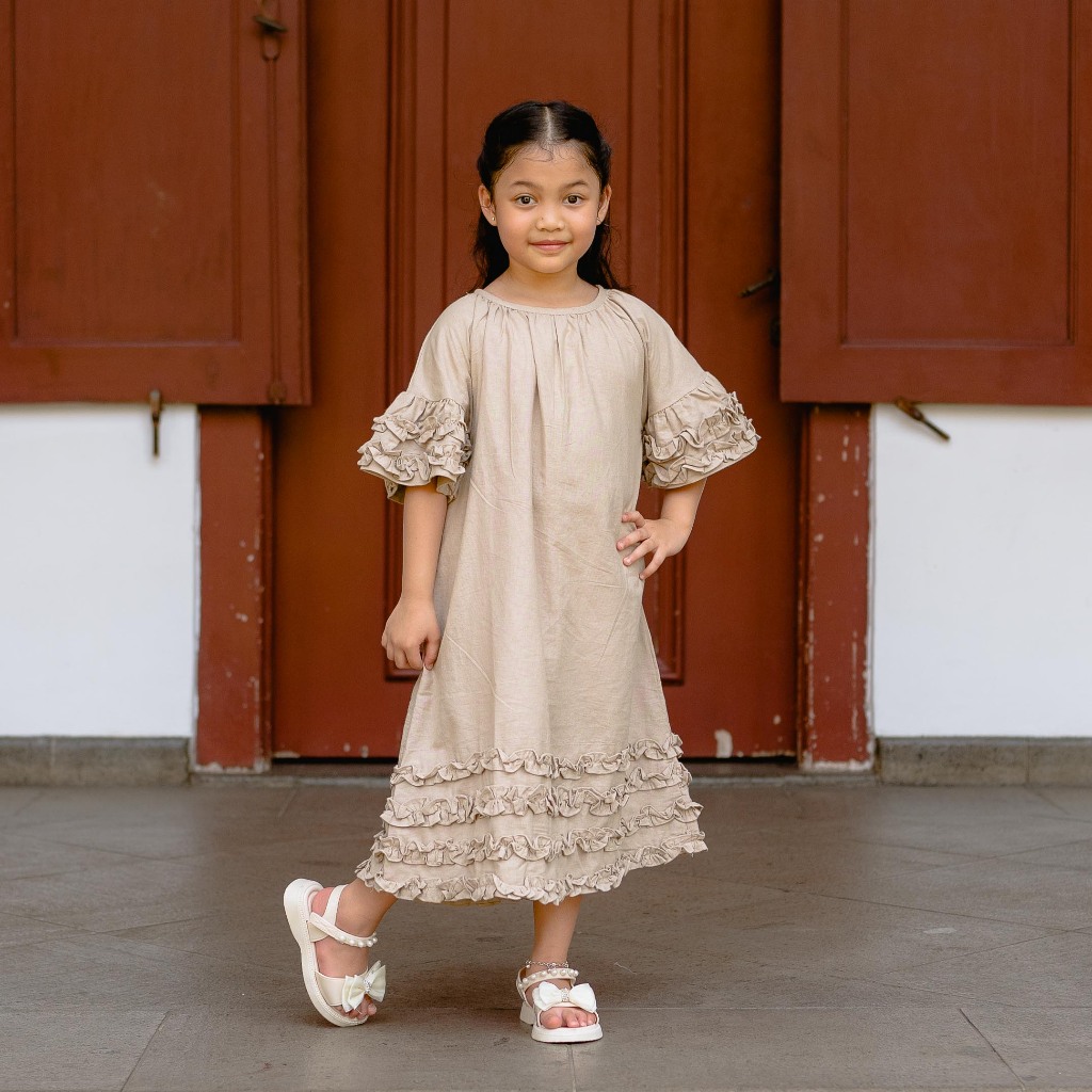 NONAETAL Loire Dress Kids Ivory
