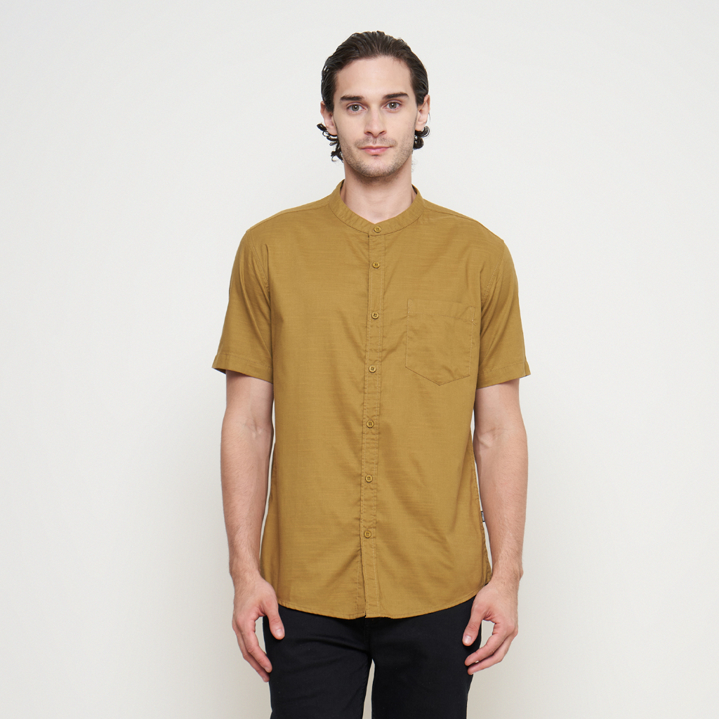 GABRIELLE KEMEJA KOKO LENGAN PENDEK REGULAR FIT BADC393P0124