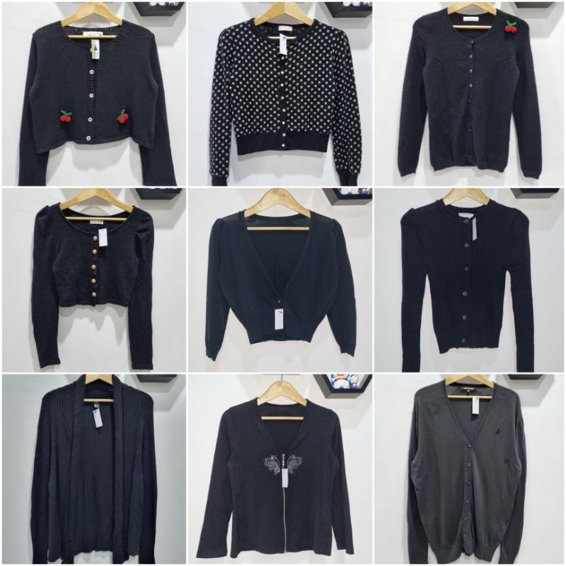Cardigan Rajut Uniqlo | Outer Rajut Uniqlo | Cardigan Hitam