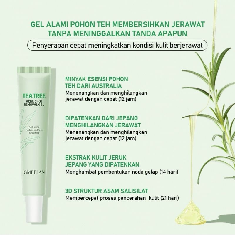 BPOM GMEELAN TEA TREE SKINCARE GMEELAN MEMUDARKAN BEKAS JERAWAT