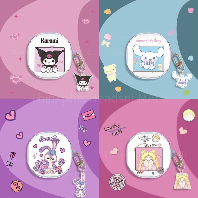 XT62 Case Lenovo thinkplus XT62 Casing Kuromi Cinnamoroll Protektif Shell Luar Transparen