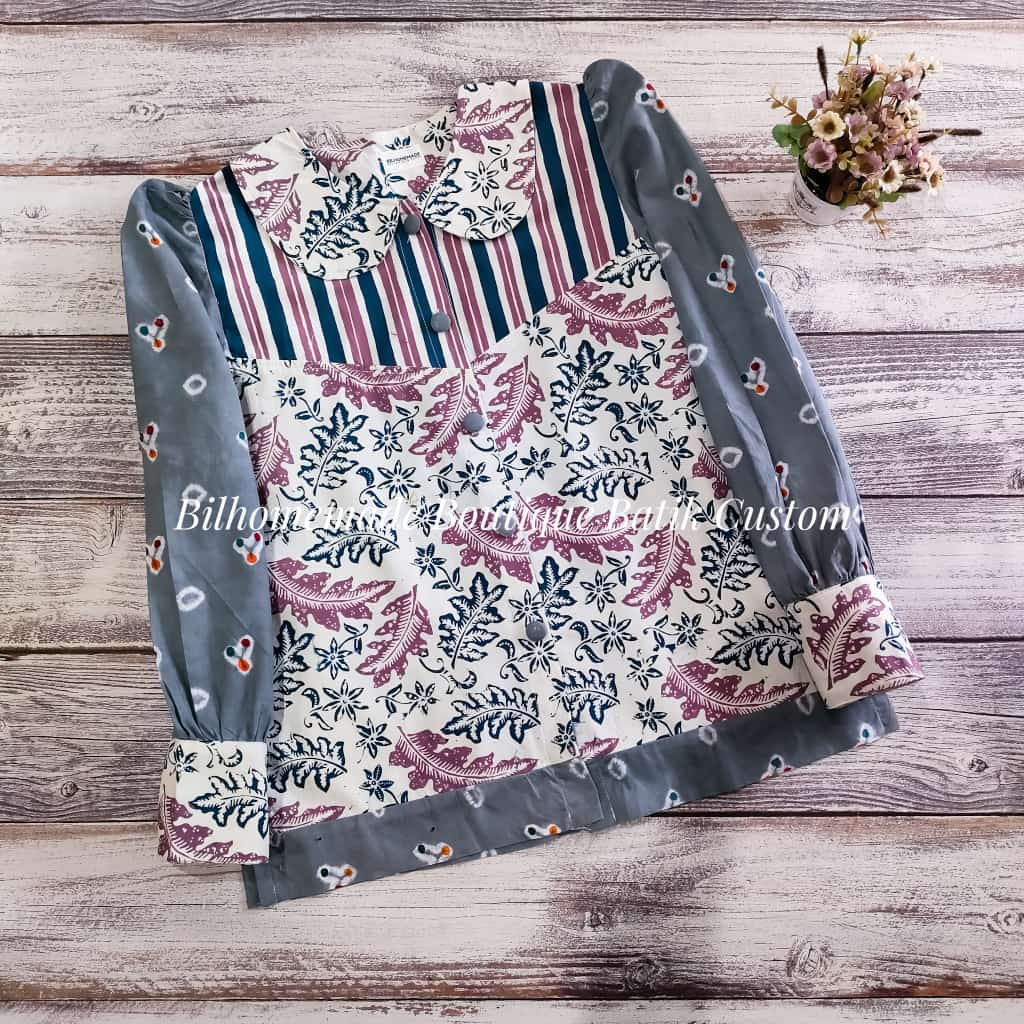 BLOUSE BATIK KOMBINASI JUMPUTAN