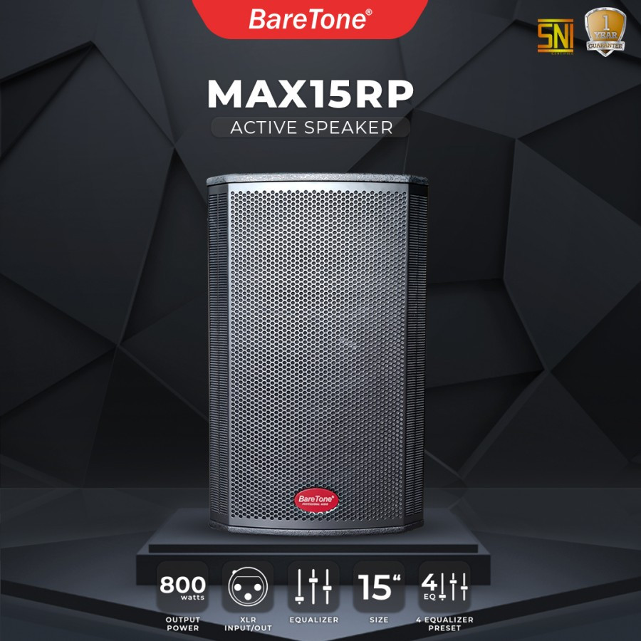 SPEAKER AKTIF BARETONE MAX15RP / 15RP / 15 RP 15 INCH ORIGINAL BARETONE