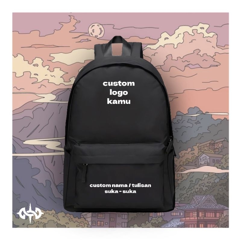 TAS SEKOLAH CUSTOM KASTEM SATUAN BACKPACK RANSEL Y2K METAL TIKTOK MURAH VIRAL pria basic distro Gend