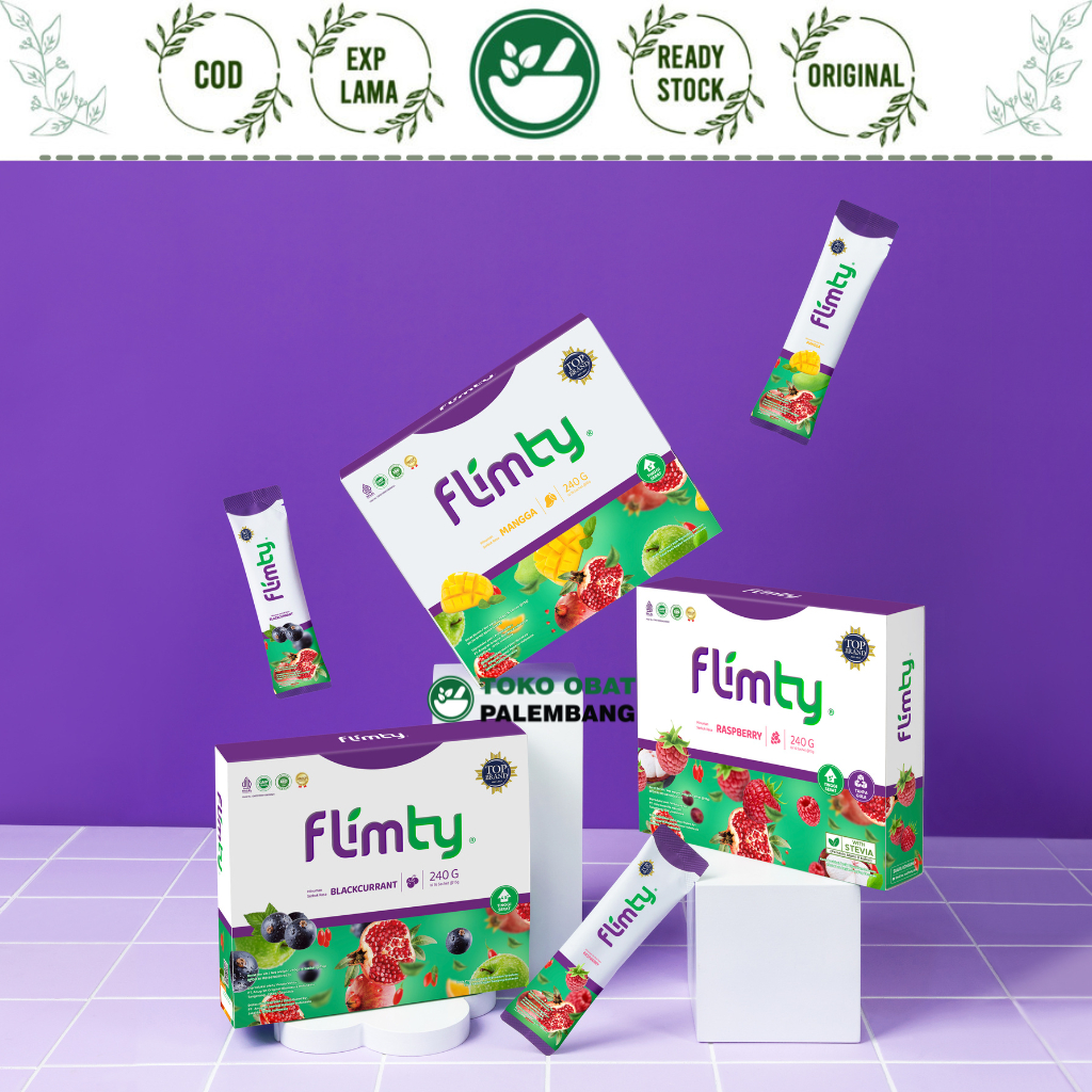 1 BOX FLIMTY 16 SACHET BLACKCURRANT RASPBERRY FIBER FIBRE PELANGSING NUTRISI SLIM FLIM TY MINUMAN SE