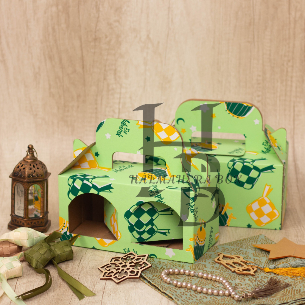 

10Pcs Box Jinjing Hampers Cookies 21 x 10,5 x 10,5cm Dus Parcel Packaging Kue Kering 2 Toples Jar 500 - 600Ml