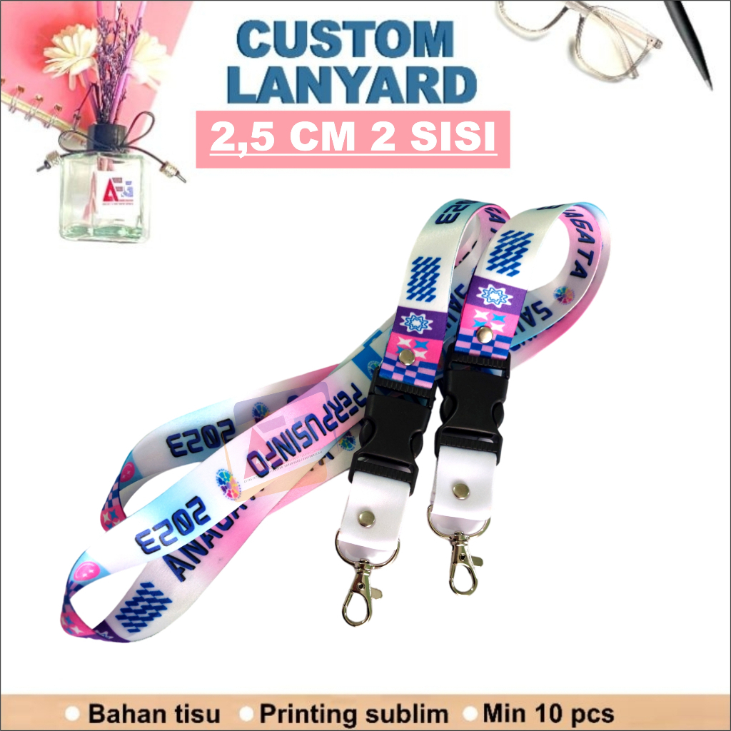 

Cetak tali lanyard id card custom 2,5 cm/Tali lanyard custom printing 2,5/gantungan custom,kalung custom