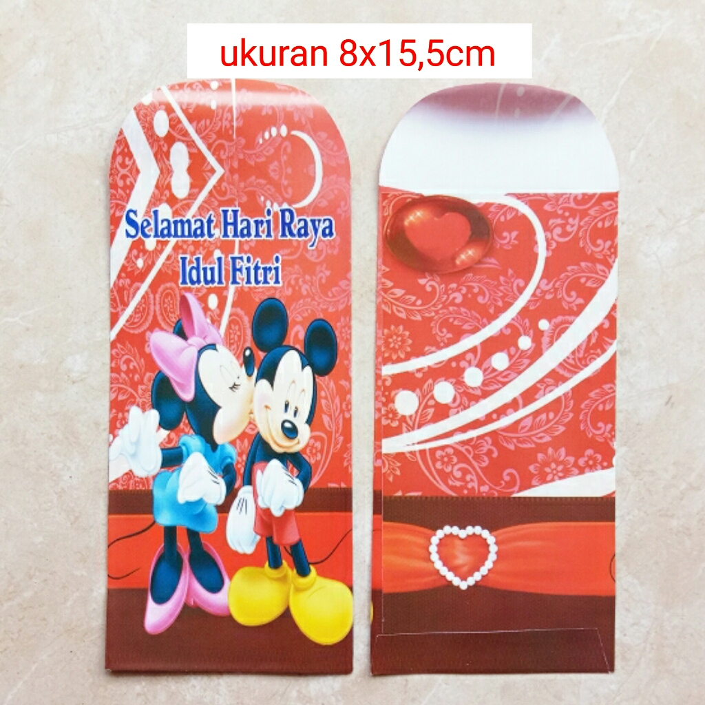 

amplop angpao lebaran idul fitri ukuran besar isi 10 lembar karakter mickey mouse minnie mouse