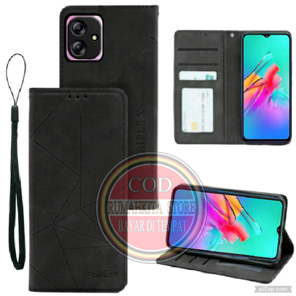 CASE HP  SAMSUNG A04E MOTIF MAXNET CASE KULIT - CASING DOMPET-FLIP COVER LEATHER-SARUNG HP