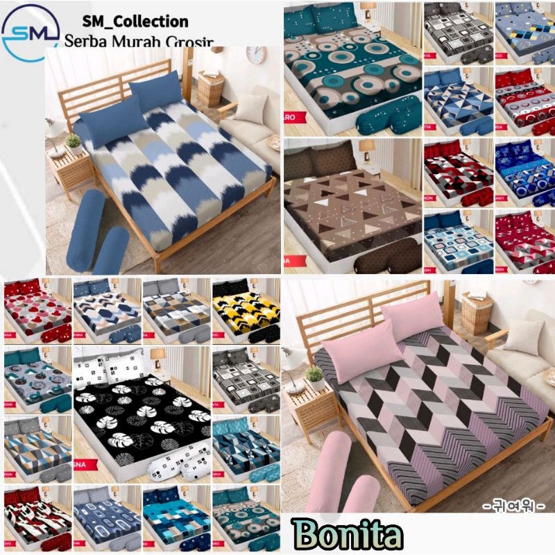 Sarung Bantal/Sarung Guling/Sarung Kasur Set/Sprai Bonita