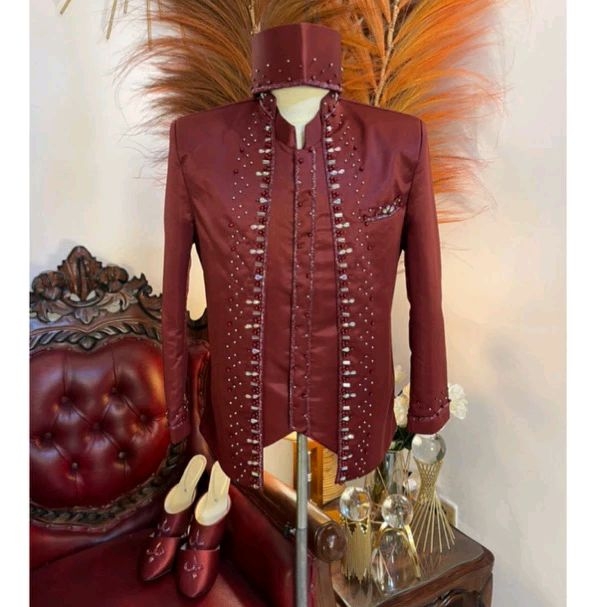 Beskap pengantin maron | Beskap pria modern | Beskap pengantin pria premium