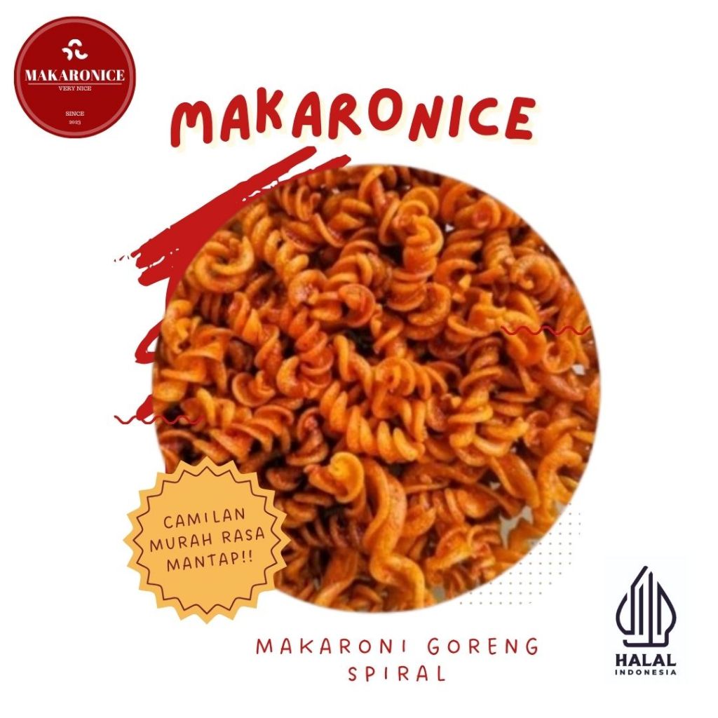 

Macaronice Makaroni Goreng Spiral Pedas 150gr
