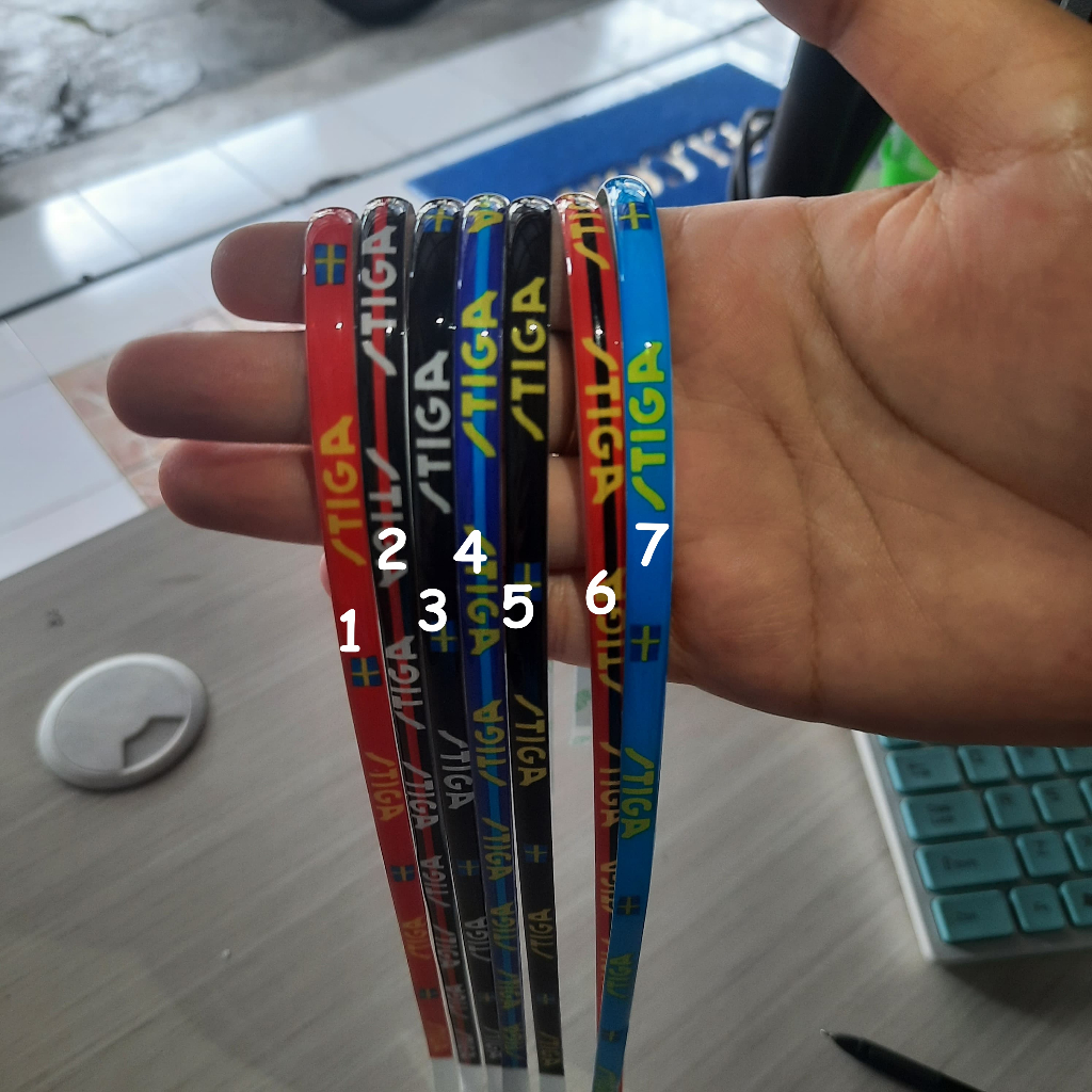 Side Tape Tenis Meja Pingpong List Bet STIGA Lokal Resin Timbul
