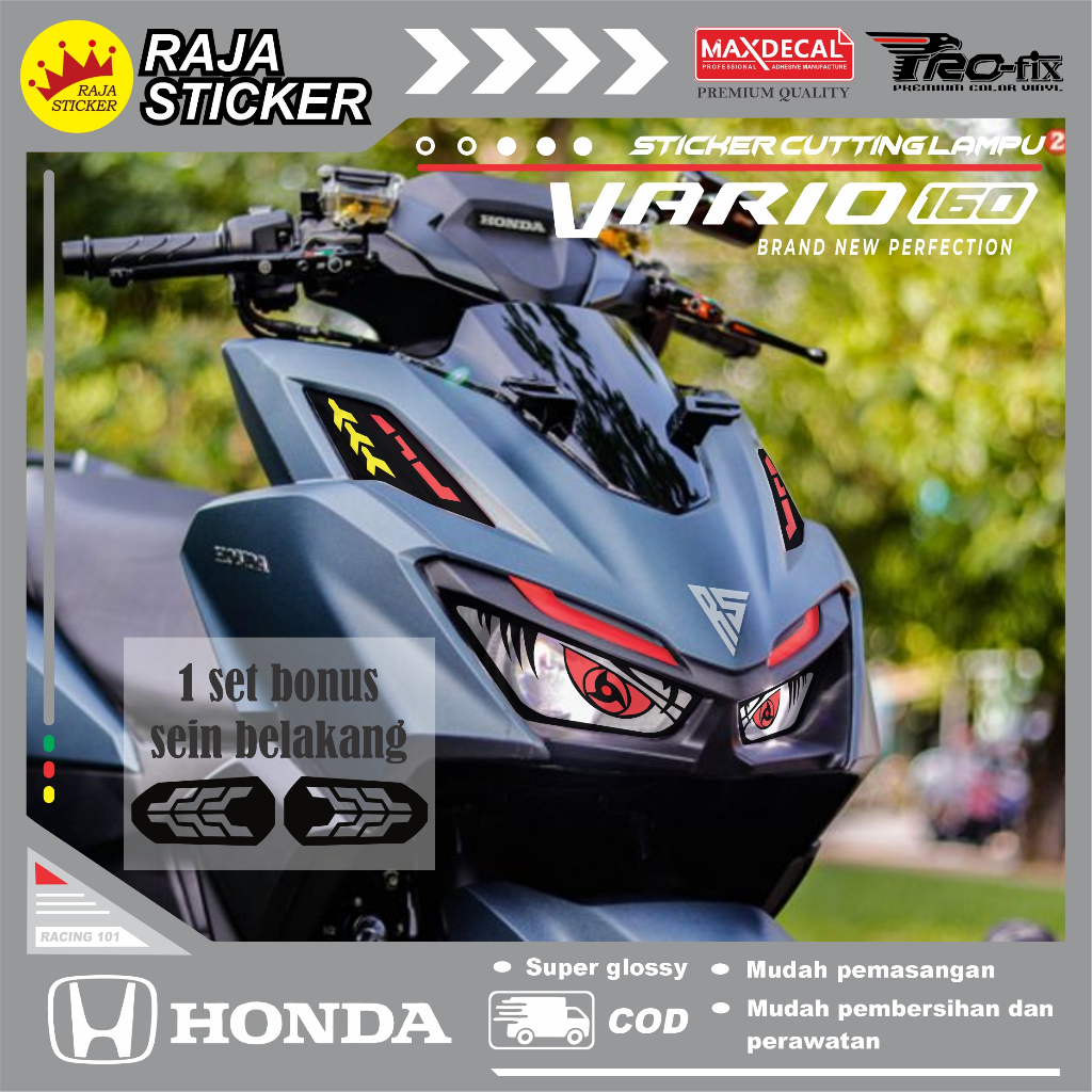 Stiker lampu vario new 160cc