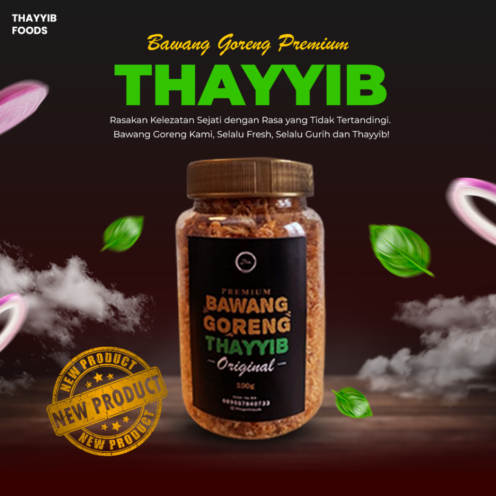 

BAWANG GORENG PREMIUM THAYYIB 100GRAM TANPA PENGAWET