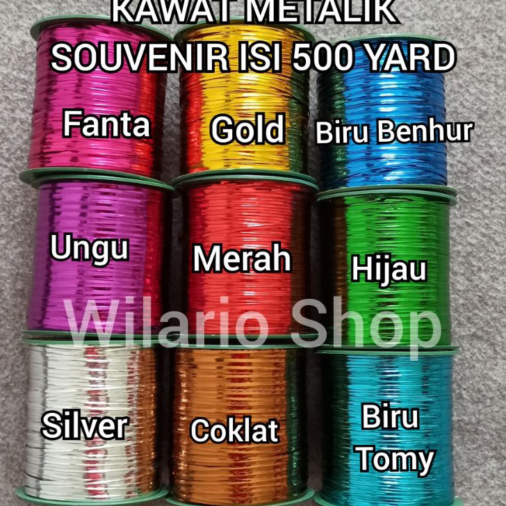 

Raih diskon spesial sebelum habis PITA KAWAT SOUVENIR PITA KAWAT METALIK KAWAT PITA SOUVENIR TWIST TIE ISI 5 YARD 45 METER