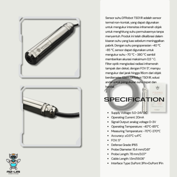 

TS01 Non-Contact Analog Infrared Temperature Sensor Diskon