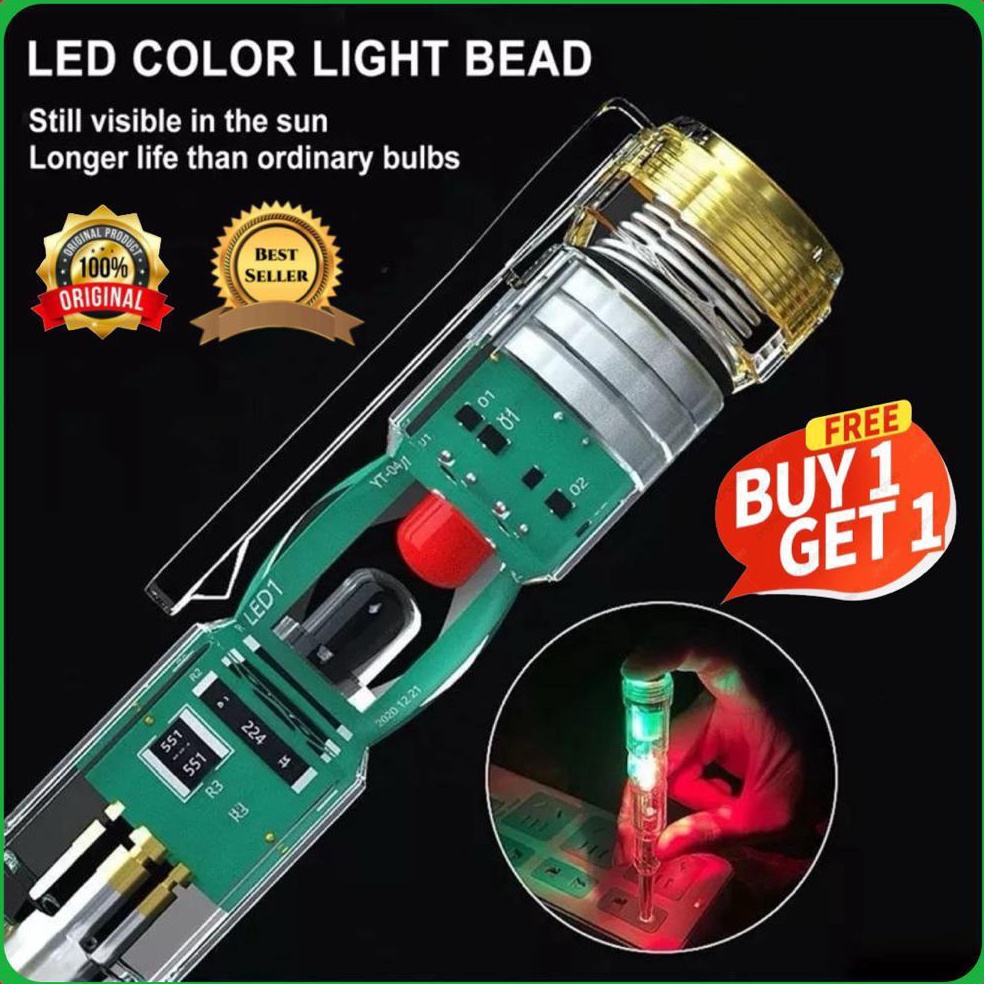 ART X17Q Tespen Terbaru Serbaguna 1 Original Produk Tespen Listrik Obeng Listrik Dual LED Cek Kabel 