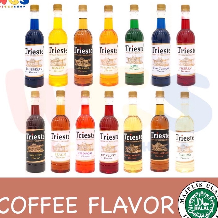 

STOK SIAP COD Syrup Trieste Premium Varian Coffee Flavours 65 ml