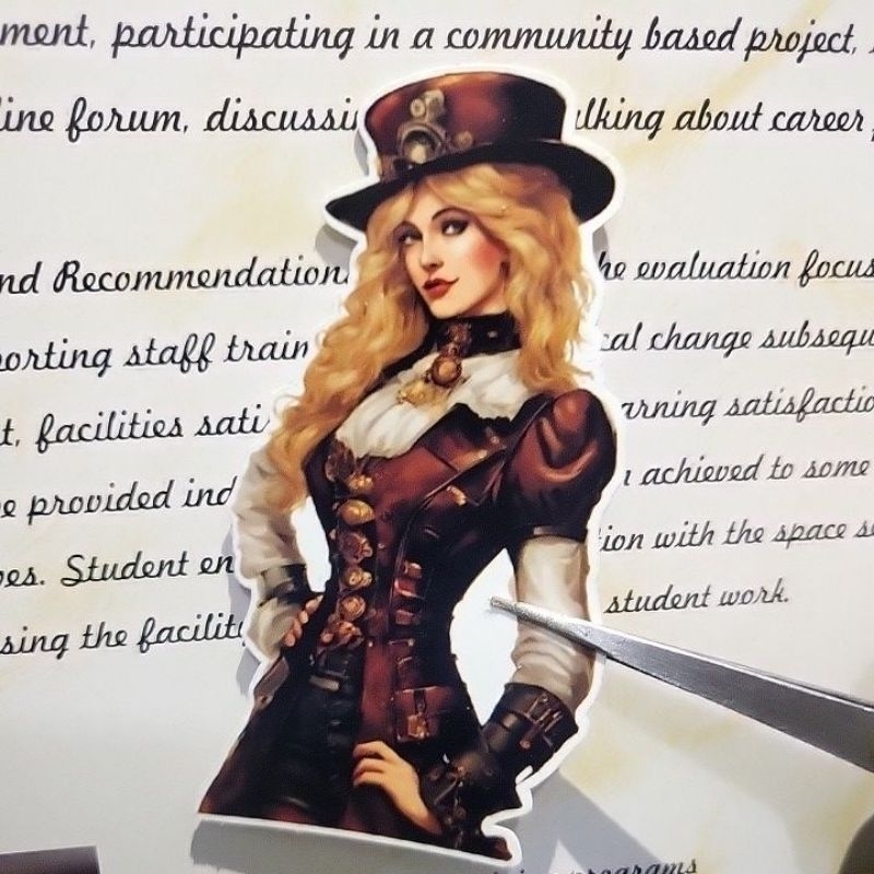 

12pcs Steampunk theme sticker 2 Super gloss