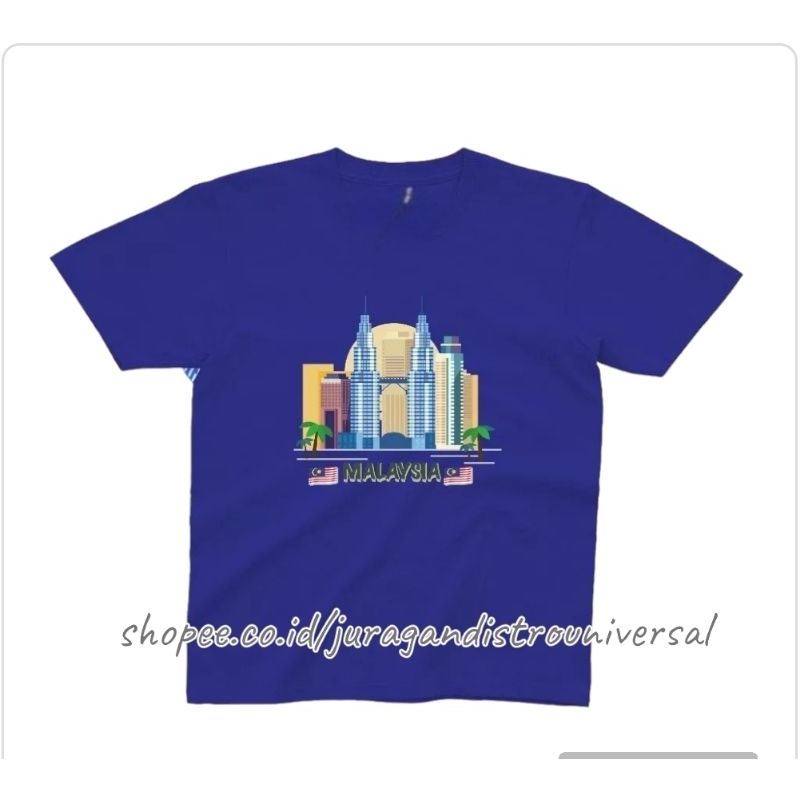 kaos distro Negara MALAYSIA tower Petronas 009 _ ready size anak dewasa couple baju sovenir