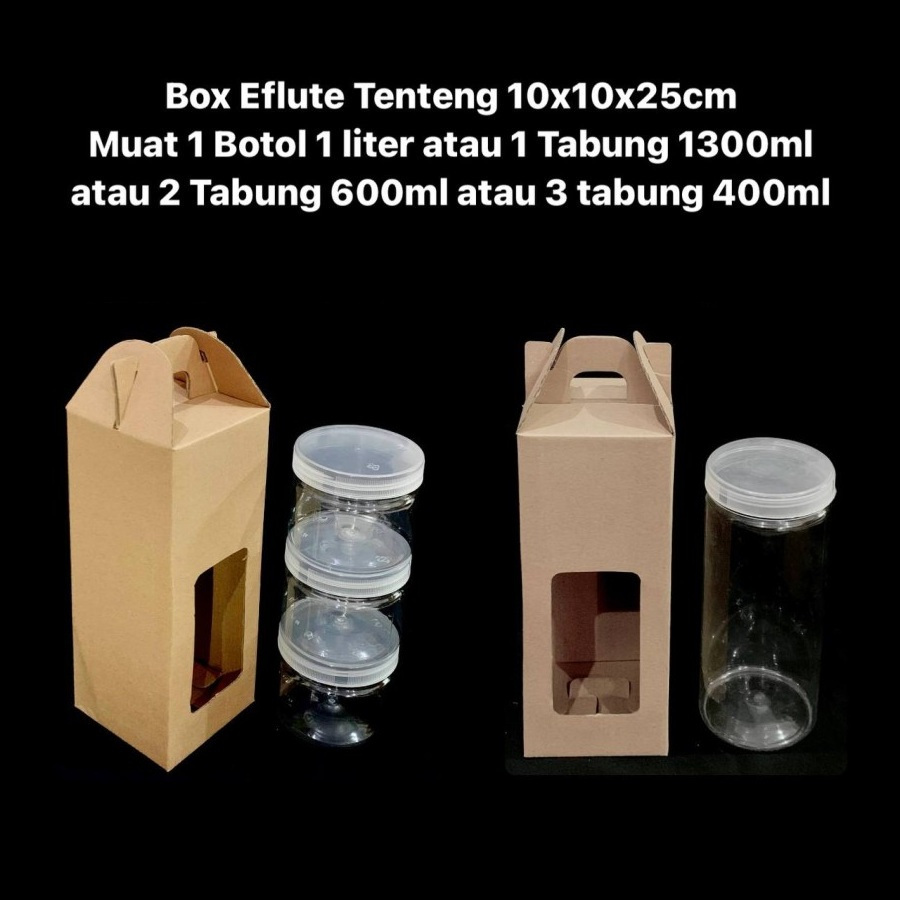 

(5 pcs) kardus tenteng botol 1000 ml dus jinjing 1 toples tabung 1300 ml box toples tabung hampers 10x10x25 cm