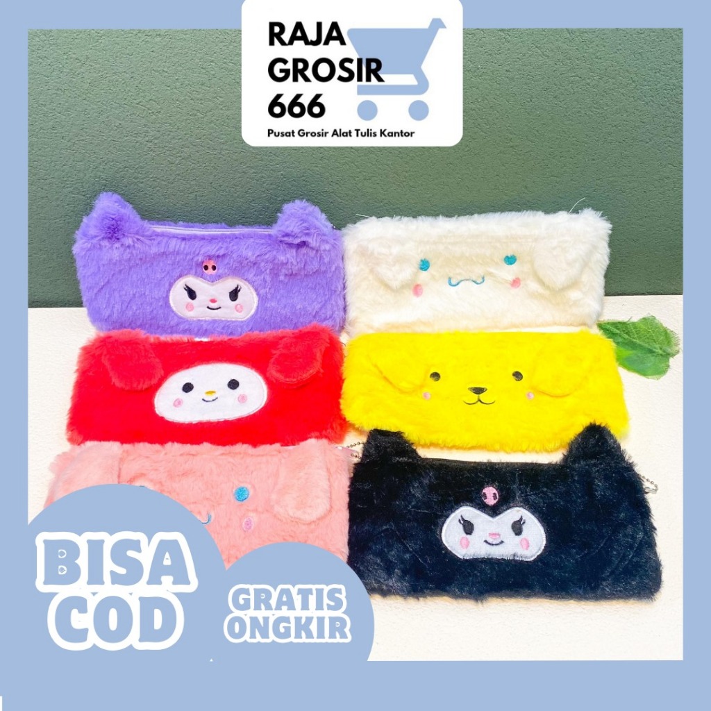 

TEMPAT PENSIL KARTUN SANRIO BULU KP-1151 KOTAK PENSIL CASE LUCU IMUT TERJANGKAU