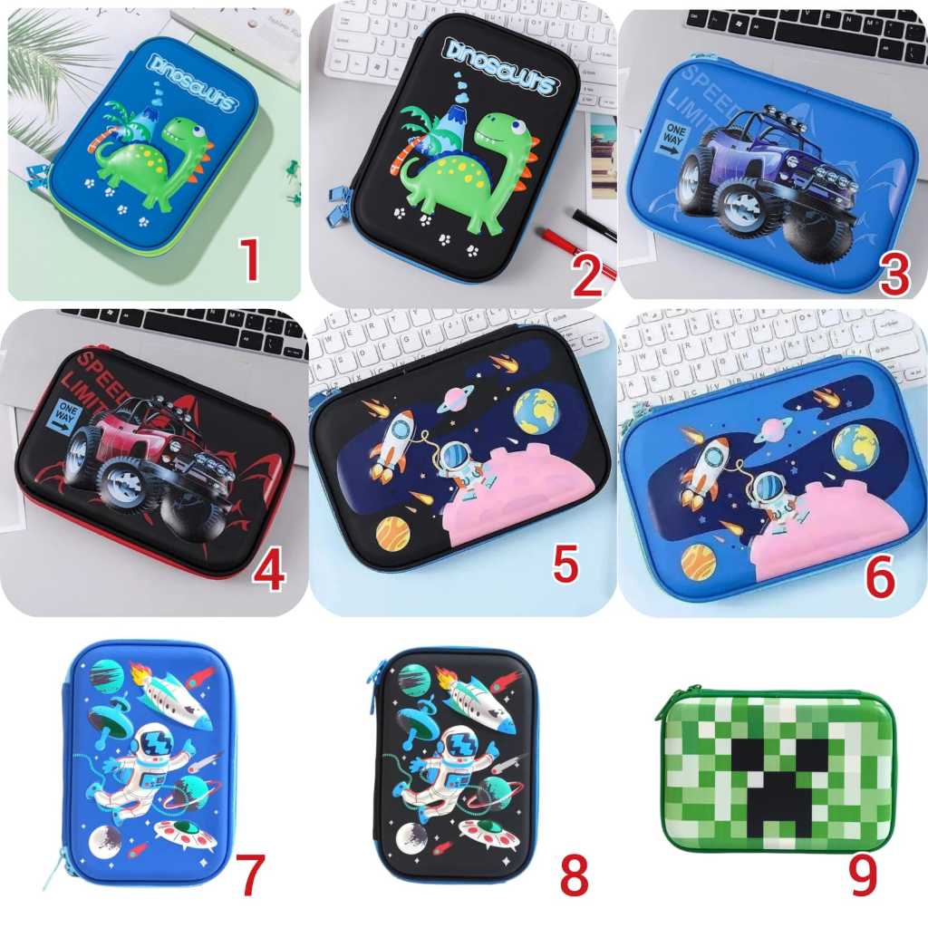 

READY: Tempat Pensil Hardcase kotak pensil 3D Hardtop Pencil Case Tempat Pensil Minecraft