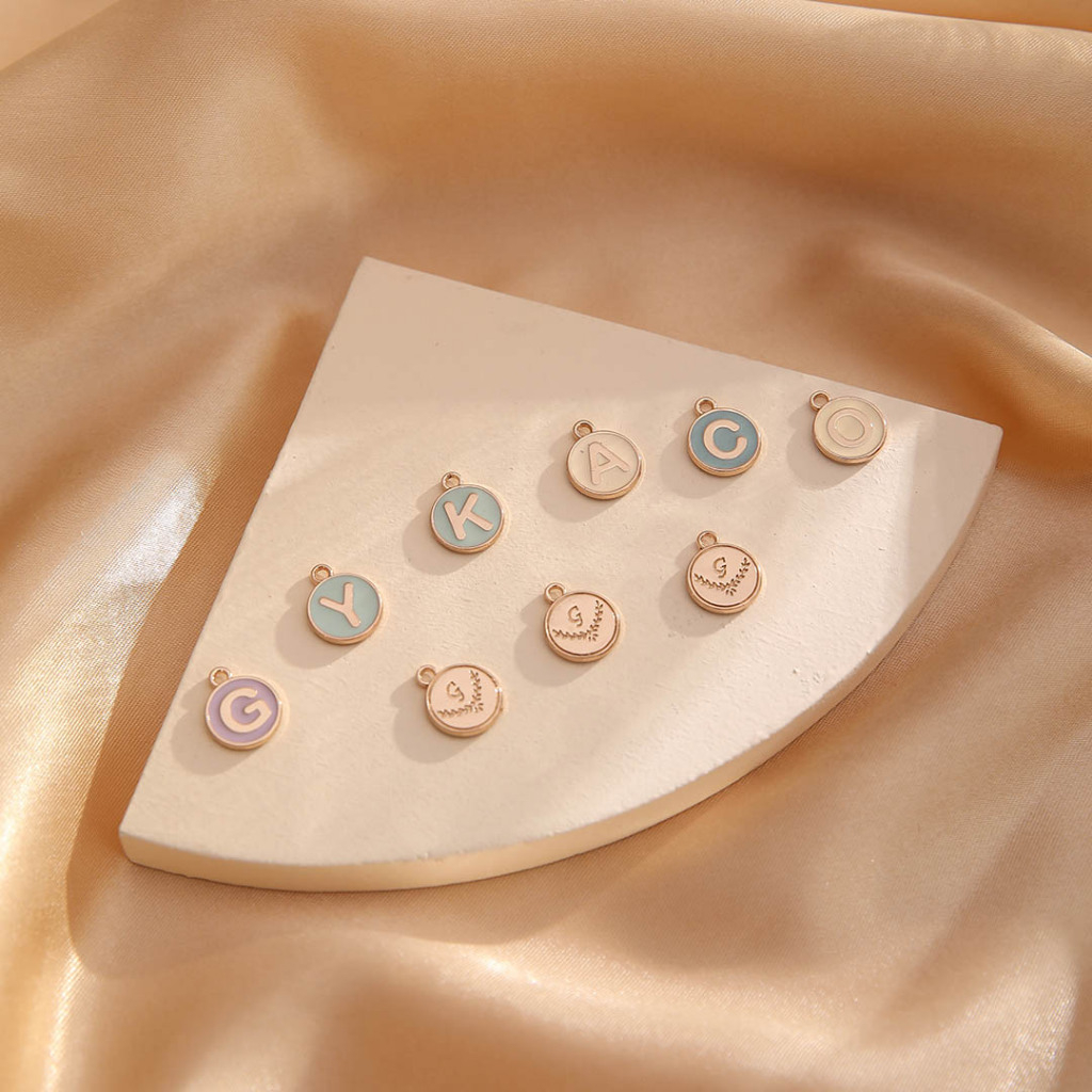 Custom Charm Nama Gelang / Rante Tas *** Tersedia Alphabet A - Z ***-6