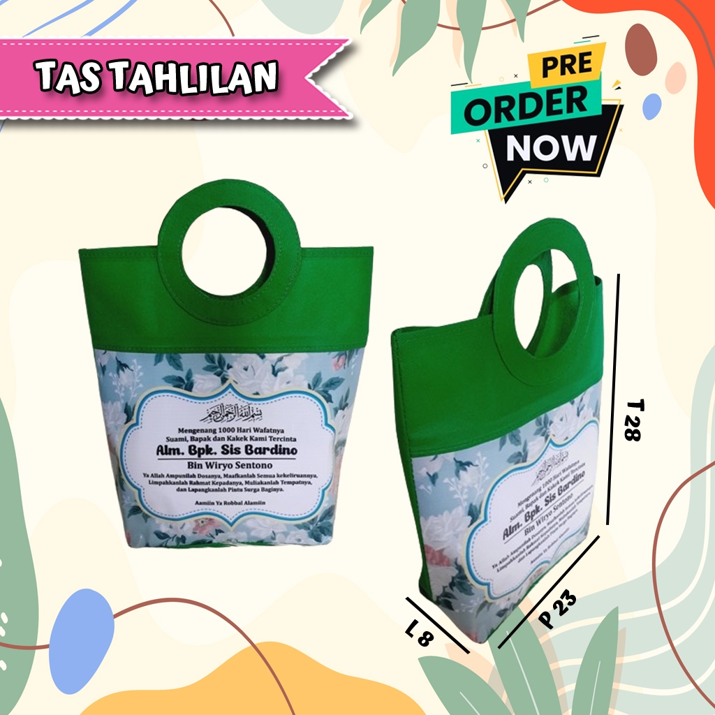 Tas Goodie Bag souvenir Tahlilan Mengenang 1000 hari wafat