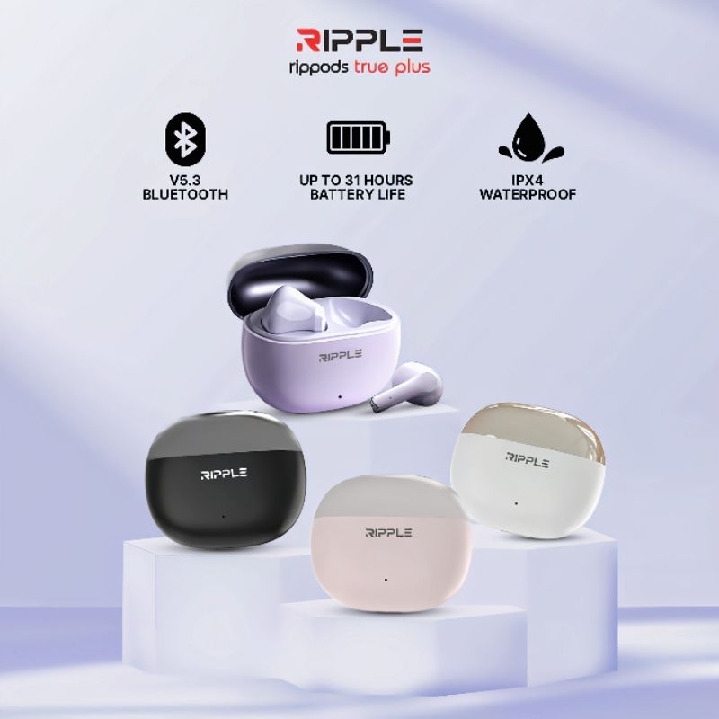 Ripple Rippods True Plus TWS Headset Bluetooth Earphone mini Earbuds Handfree