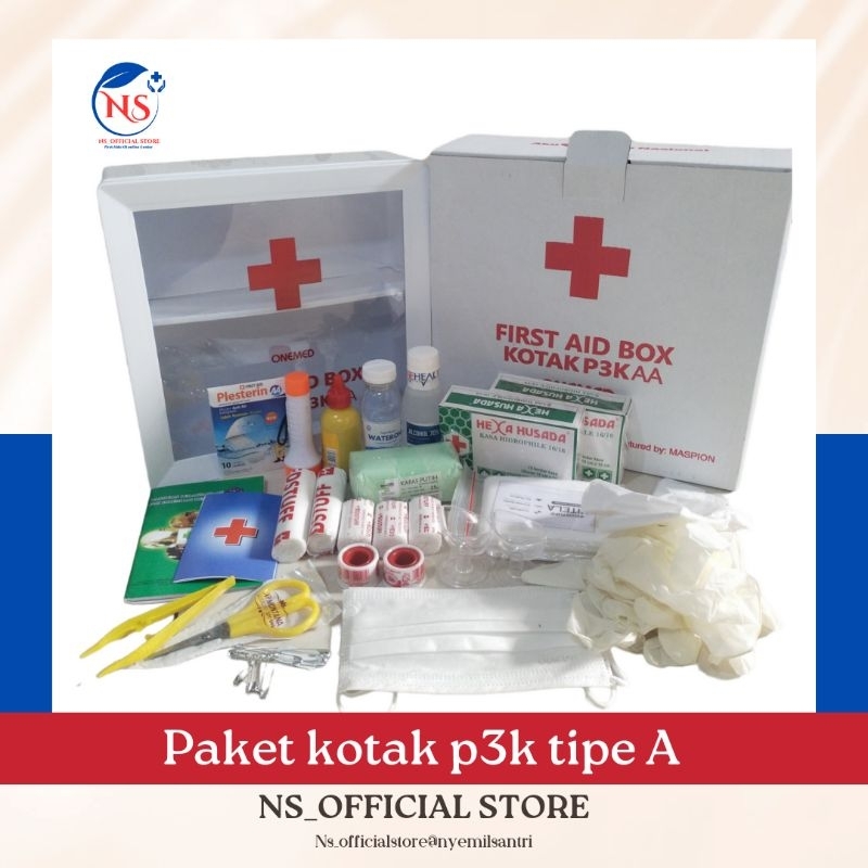 Paket kotak P3k tipe A lengkap isi - p3k tipe A