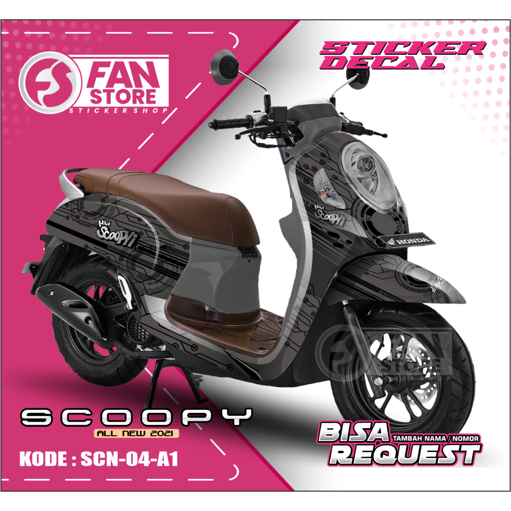 Sticker Decal Motor Honda Scoopy 2021 Matrix Full Body - Dekal Stiker Scoopy 2020-2021 - Sticker Mot