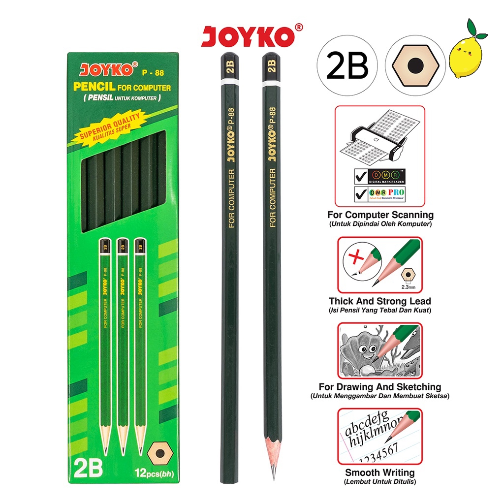 

Pensil 2B Satuan / Pencil Joyko P-88 2B
