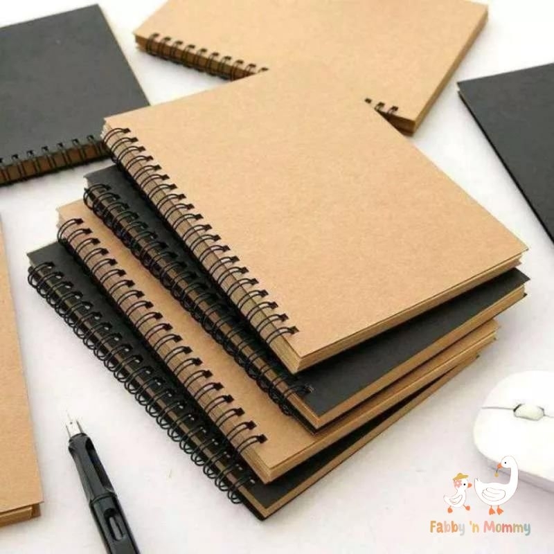 

[FABBYNMOMY] - 1Pc Notebook - Diary Book - Sketchbook - Journalbook Ukuran A6 50 lembar