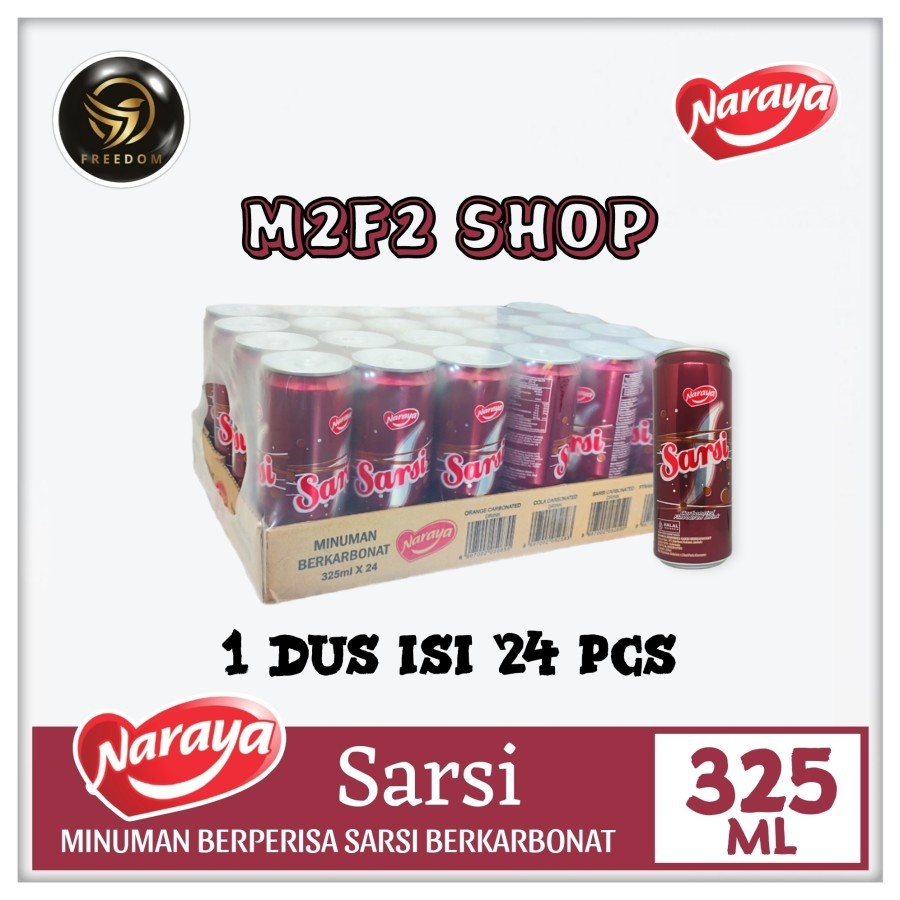 

Naraya Sarsi Carbonated Flavoured Drink | Minuman Rasa Sarsaparila Berkarbonat Kaleng | Can - 325 ml (Kemasan Karton)