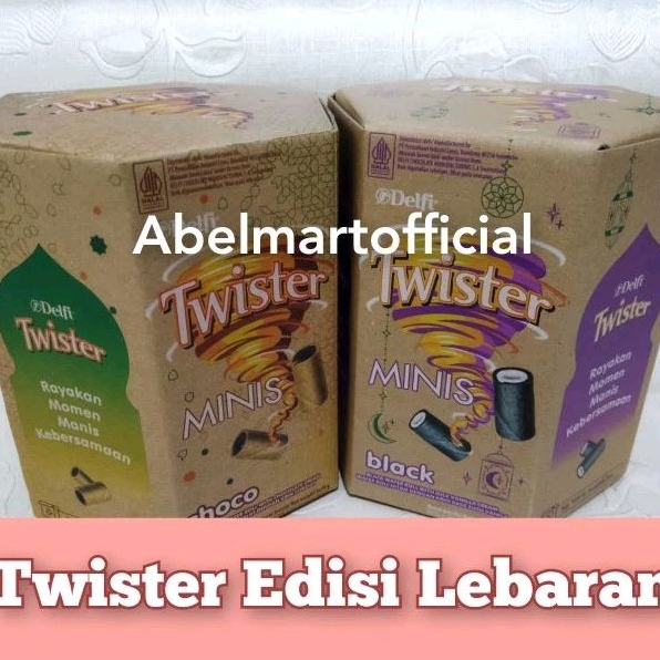 

(Baru,edisi lebaran!! )DELFI TWISTER CHOCO EDISI LEBARAN / DELFI TWISTER BLACK EDISI LEBARAN / DELFI TWISTER BLACK 120 GRAM / TWISTER WAFER ROLL 120 GRAM / DELFI TWISTER WAFER ROLL COKELAT / DELFI TWISTER WAFER ROLL BLACK KRIM VANILA / TWISTER 120 GRAM