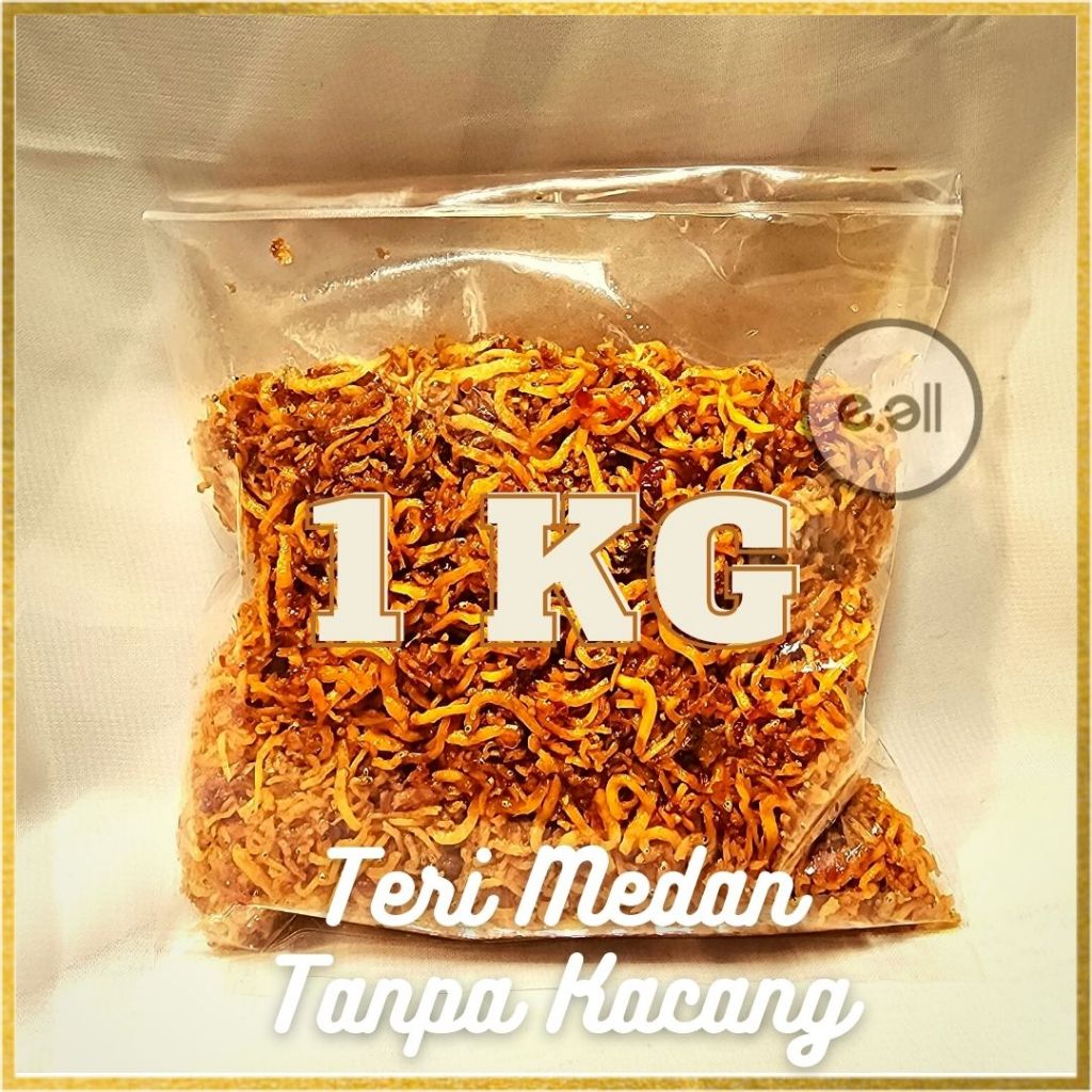 

[PO] Teri Medan Balado Pedas Manis Polos Tanpa Kacang 1kg - cemilan instan enak original