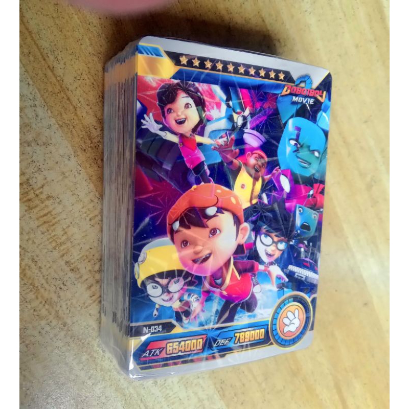 Full Pack Kartu Boboiboy Galaxy Fusion Hologram Cinematic 65 Kartu beda-beda