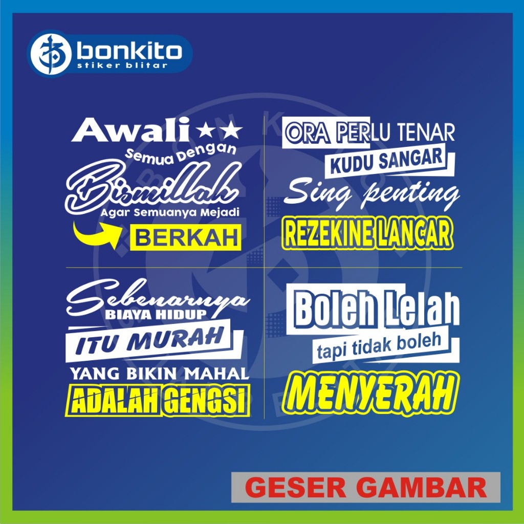 Stiker Skotlet Stiker Kaca Pintu/Kaca/Body Mobil Truck/Pick Up/L300 Kata Kata Kaca part 1