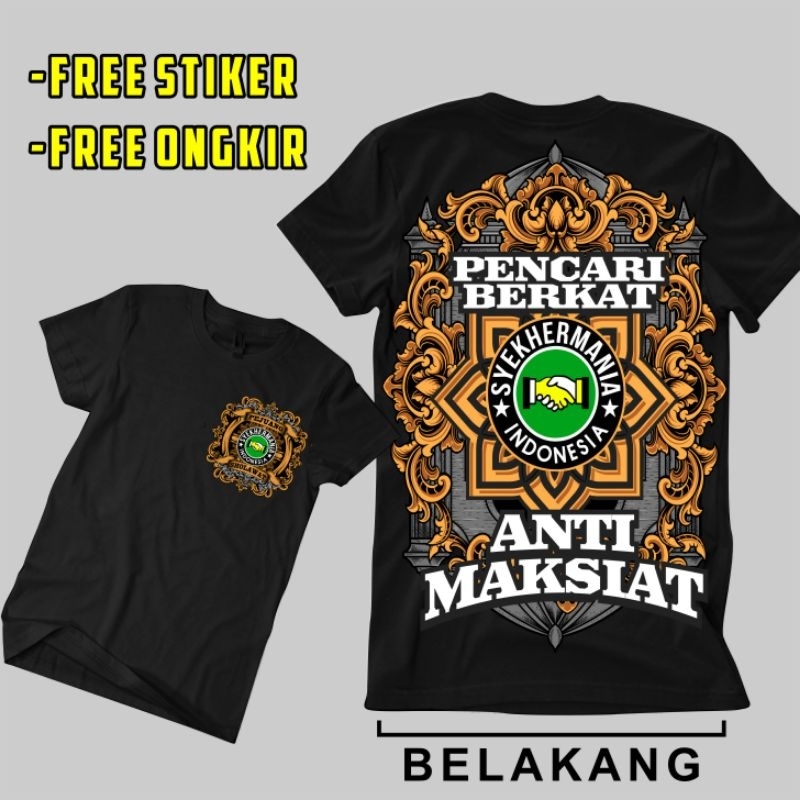 KAOS SYEKHERMANIA edisi PENCARI BERKAT ANTI MAKSIAT | Kaos distro | kaos pria wanita | Kaos sholawat