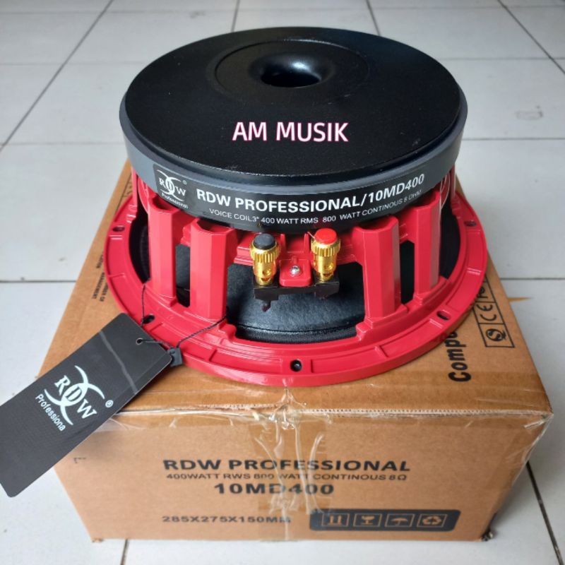 SPEAKER COMPONENT RDW 10MD400 MIDRANGE 10 INCH VOICE COIL 3 INCH 10 MD 400