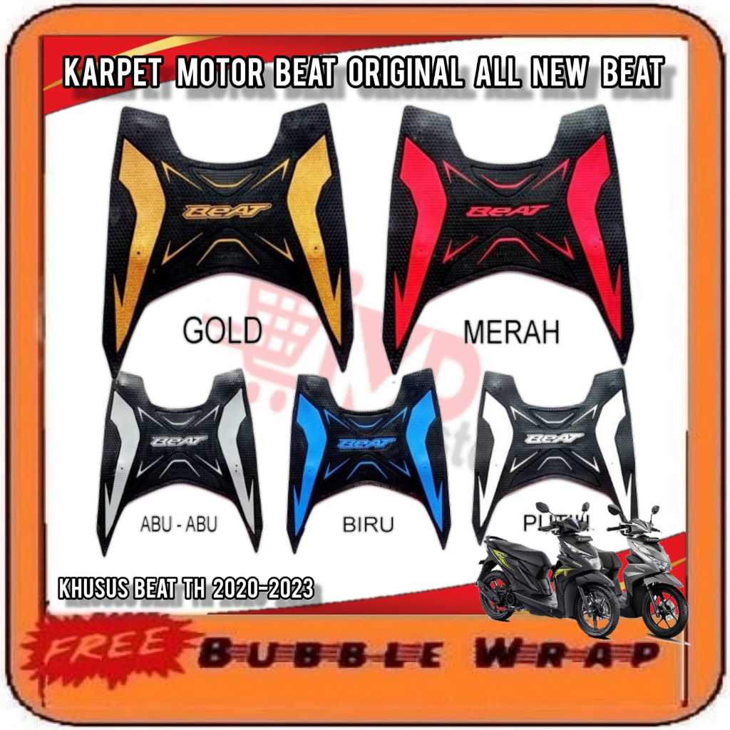 Karpet motor Honda Beat Fi Esp  Pijakan alas kaki Beat Street Ori Tebal 2020 2021 2022 2023 2024 202