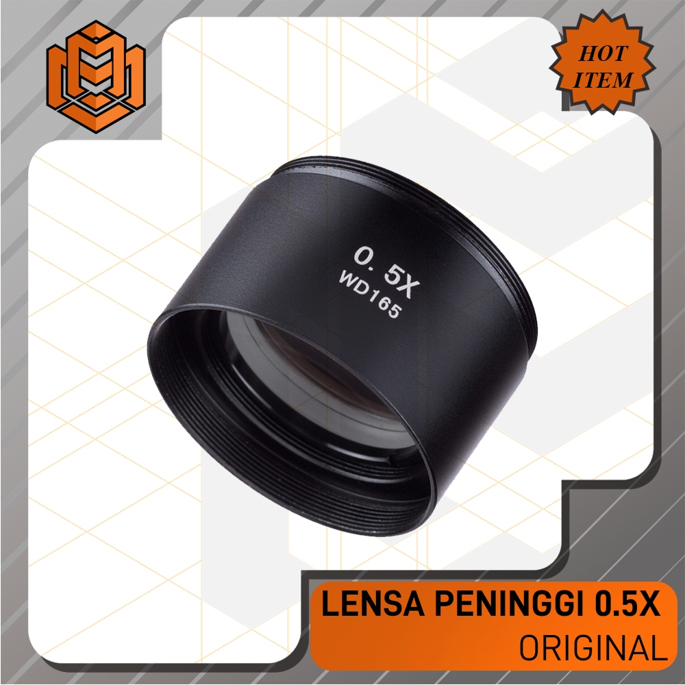 Lensa Peninggi Mikroskop 0.5 x / LENSA PENINGGI MICROSCOPE 0.5X ORIGINAL / Lensa peninggi microscope