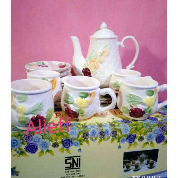 ART B42Q Tea setCangkir set Nakato timbul12 pcs gratis buble wrap