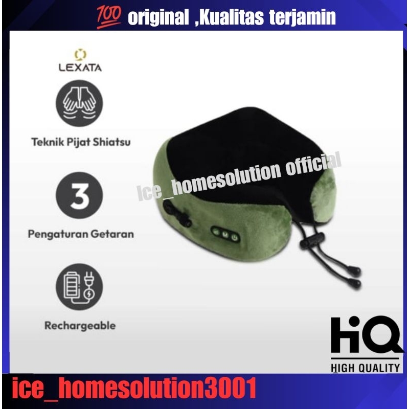 Lexata Bantal Pijat Leher - Hijau/hitam/bantal leher/bantal pijat leher/bantal pijat